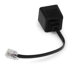 Adaptador de telefone de 4 pinos para RJ-11 preto 18 cm Adaptador de telefone de 4 pinos para RJ-11 preto 18 cm