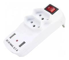 Adaptador De Tomada 2 Usb 2.1A/ 2 Saídas Padrão Sl6017 Xtrad