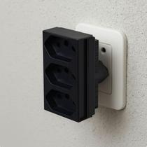 Adaptador De Tomada 3 Saídas 20a Amperes Extensor Triplo Tipo T Benjamin Tê Pino Grosso Monobloco 127/220v