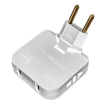 Adaptador de Tomada Articulado 180 Com entradas USB Adaptador de Tomada Articulado 180 Com entradas USB