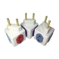 Adaptador De Tomada Benjamim Cubo 10A/20A/250V C/10Un