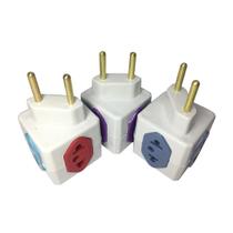 Adaptador De Tomada Benjamim Cubo 10A/20A/250V C/10Un Adaptador De Tomada Benjamim Cubo 10A/20A/250V C/10Un