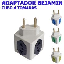 Adaptador De Tomada Benjamim Power Cubo Pino 4 Saídas 10a - Irmãos