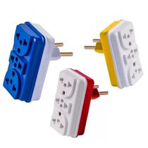 Adaptador de Tomada Benjamin T Colorido Universal 3 Entradas 10A 20A para Casa e Comércio