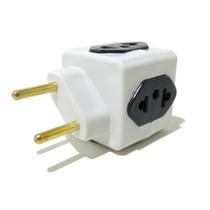 Adaptador de Tomada Cubo 4 Entradas 10A 20A Adaptador de Tomada Cubo 4 Entradas 10A 20A