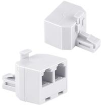 Adaptador de tomada de parede duplex Uvital RJ11 1 a 2 branco (pacote com 2)