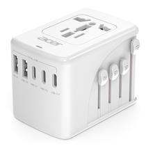 Adaptador de tomada de viagem Acer Universal 5 portas USB 5.8A branco Adaptador de tomada de viagem Acer Universal 5 portas USB 5.8A branco