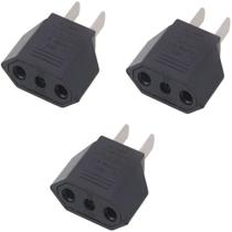 Adaptador de tomada de viagem ALINNA, conversor de energia da UE para os EUA (pacote com 3) Adaptador de tomada de viagem ALINNA, conversor de energia da UE para os EUA (pacote com 3)