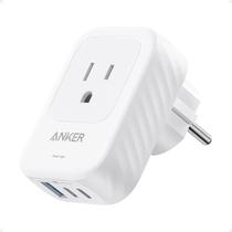 Adaptador de tomada de viagem Anker European Type E/F 15W USB C Adaptador de tomada de viagem Anker European Type E/F 15W USB C