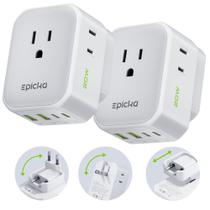 Adaptador de tomada de viagem EPICKA Hybrid European Type C (UE) Adaptador de tomada de viagem EPICKA Hybrid European Type C (UE)