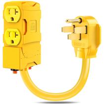 Adaptador de Tomada Elétrica Aukzily 50A para 20A 110V 1,5 pés Adaptador de Tomada Elétrica Aukzily 50A para 20A 110V 1,5 pés