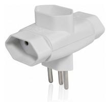 Adaptador De Tomada Flach 3 Tomadas 3 Pinos 10a Bivolt 127/220v Adaptador De Tomada Flach 3 Tomadas 3 Pinos 10a Bivolt 127/220v