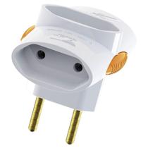 Adaptador de Tomada MD9 Benjamim Bivolt 3 Saídas 10 Amperes Branco 10 Amperes 7023 Adaptador de Tomada MD9 Benjamim Bivolt 3 Saídas 10 Amperes Branco 10 Amperes 7023
