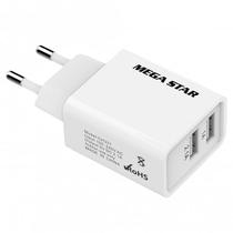 Adaptador de Tomada Megastar CH331 2 USB - Branco