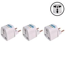 Adaptador de tomada padrão europeu universal Brasil 3 uni Adaptador de tomada padrão europeu universal Brasil 3 uni
