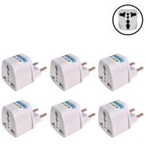Adaptador de tomada padrão europeu universal Brasil 6 uni Adaptador de tomada padrão europeu universal Brasil 6 uni