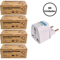 Adaptador de tomada padrão europeu universal Brasil 80 uni