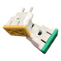 Adaptador de Tomada Pino Chato 10a 20a 3 Pinos 2P+T Adaptador de Tomada Pino Chato 10a 20a 3 Pinos 2P+T