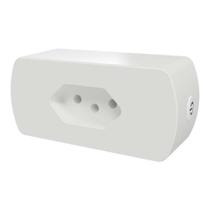 Adaptador de Tomada Smart AGL, Wifi, 10A, G Via Aplicativo, Compatível com Assistente de Voz, Branco