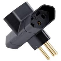 Adaptador de Tomada T Benjamin 3 Tomadas 2P+T Preto Adp2-34