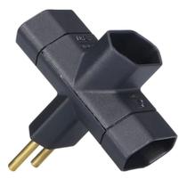 Adaptador De Tomada Tipo T Benjamin 2 Pinos 110/220V ADP1-21