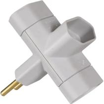 Adaptador De Tomada Tipo T Benjamin 2 Pinos 110/220V ADP1-21