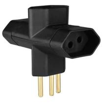 Adaptador De Tomada Tipo T Benjamin 3 Pinos 110/220V ADP2-34