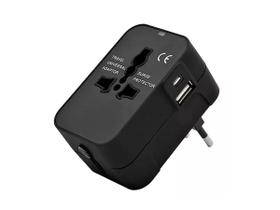 Adaptador de tomada universal 150 países bivolt usb e type-c