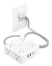 Adaptador de Tomada WRXDMC - 2 Pinos para 3 Pinos com 8 AC e 4 USB