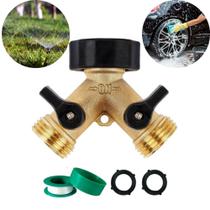 Adaptador de Torneira em Y Latão Conector 3/4 Polegadas Alavanca Fácil Instalação