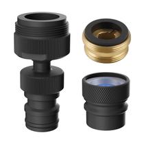Adaptador de Torneira para Lava-Louças Hibbent Preto Fosco, Kit com 2 Adaptador de Torneira para Lava-Louças Hibbent Preto Fosco, Kit com 2