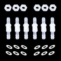 Adaptador de união de mangueira de plástico Bulkhead Barb Fittings 1/8” (pacote com 6) Adaptador de união de mangueira de plástico Bulkhead Barb Fittings 1/8” (pacote com 6)
