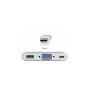 Adaptador De Usb-C Para Vga Multiporta 3 Em 1 Vga Usb 3.1-C