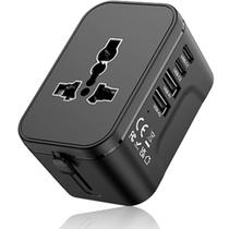 Adaptador de viagem AKWOR Worldwide com 2 USB C 2 USB A mais de 200 países Adaptador de viagem AKWOR Worldwide com 2 USB C 2 USB A mais de 200 países
