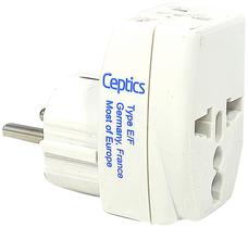 Adaptador de viagem Ceptics GP3-9 3 tomadas tipo E/F Schucko 3000W