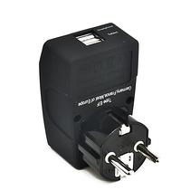 Adaptador de viagem Ceptics GP4-9 2 USB Schuko Tipo E/F 4 em 1