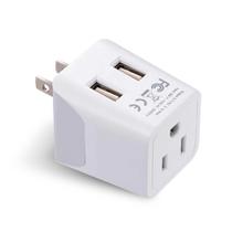 Adaptador de viagem Ceptics Japan, Filipinas com USB duplo tipo A