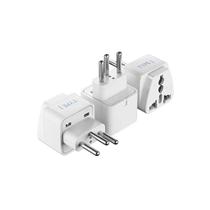 Adaptador de viagem Ceptics Switzerland Tipo J, pacote com 3