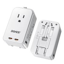 Adaptador de viagem DOACE Pico 45W com 5 portas USB-C e USB-A Adaptador de viagem DOACE Pico 45W com 5 portas USB-C e USB-A