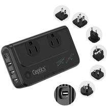 Adaptador de viagem e conversor de tensão Ceptics 6 em 1 220V a 110V