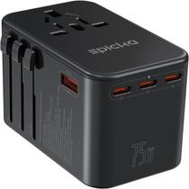 Adaptador de viagem EPICKA TA-105 Max GaN 75W com 3 USB-C e 2 USB-A