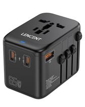 Adaptador de Viagem LENCENT GaN III 65W - 1 USB-A e 3 USB-C PD