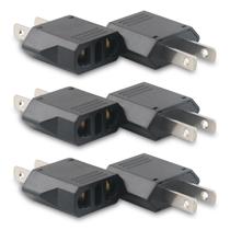 Adaptador de viagem MIKWOAB da Europa para os EUA, 220V a 110V, pacote com 6
