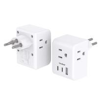 Adaptador de viagem One Beat Switzerland Tipo J, pacote com 2 Adaptador de viagem One Beat Switzerland Tipo J, pacote com 2