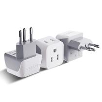 Adaptador de Viagem Plug Ceptics Tipo N (Brasil) - Pacote com 3