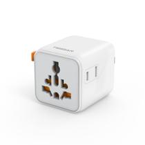 Adaptador de viagem TESSAN Universal com tomada AC dupla tipo C G A I Adaptador de viagem TESSAN Universal com tomada AC dupla tipo C G A I