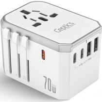 Adaptador de viagem universal Ceptics 6 em 1 com PD 70W USB-C