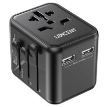 Adaptador de Viagem Universal LENCENT com 2 Portas USB