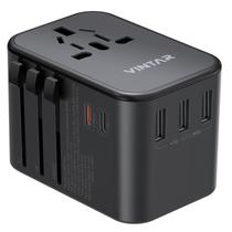 Adaptador de Viagem VINTAR 35,5W - 3 USB-A QC + 2 USB-C PD