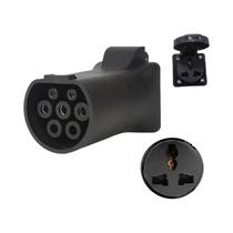 Adaptador Descarregador De Carro Elétrico 470Ω V2L Tipo 2 Fêmea Para Tomada Universal Schuko 220V